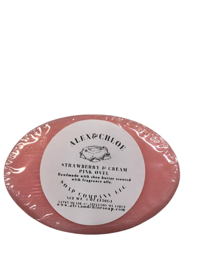 Strawberries & Cream 3” Oval Soap