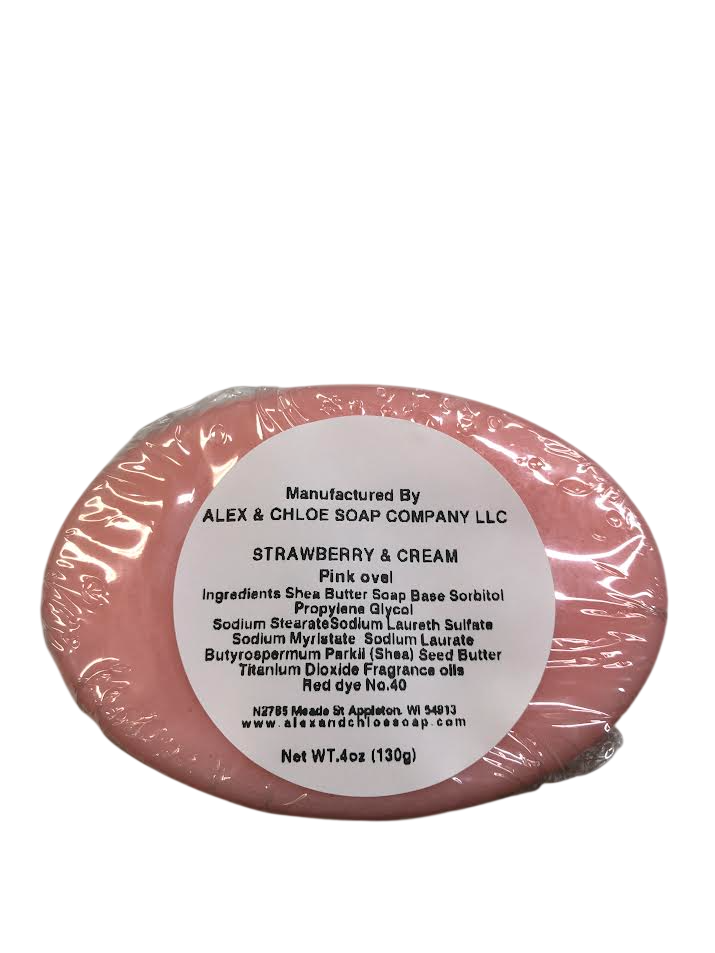Strawberries & Cream 3” Oval Soap