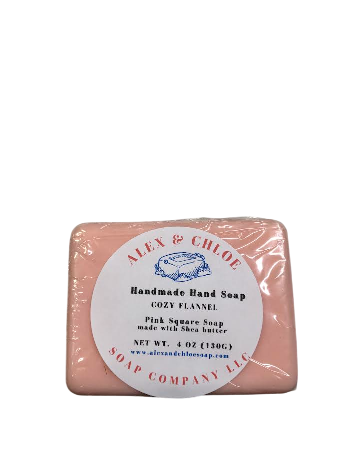 Cozy Flannel 2” Pink Square Soap