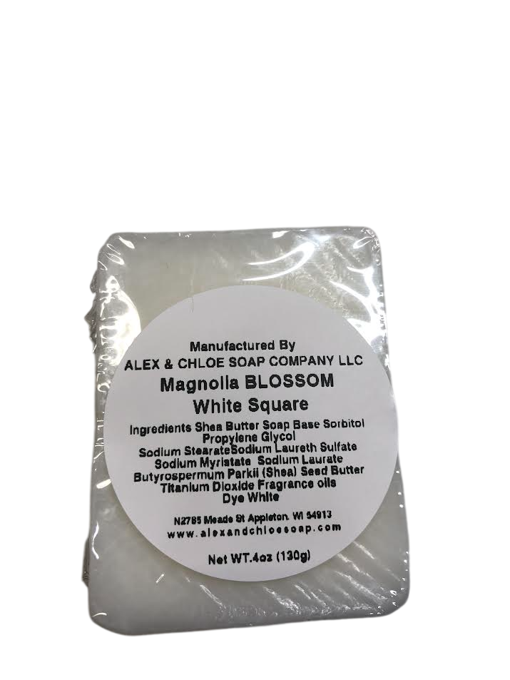 Magnolla Blossom 2” White Square Soap