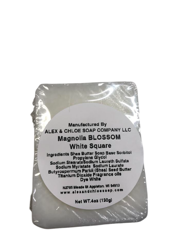 Magnolla Blossom 2” White Square Soap