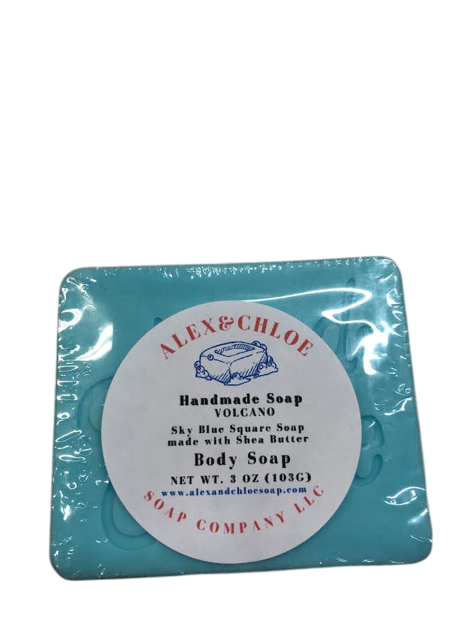 Volcano 3” Sky Blue Square Soap