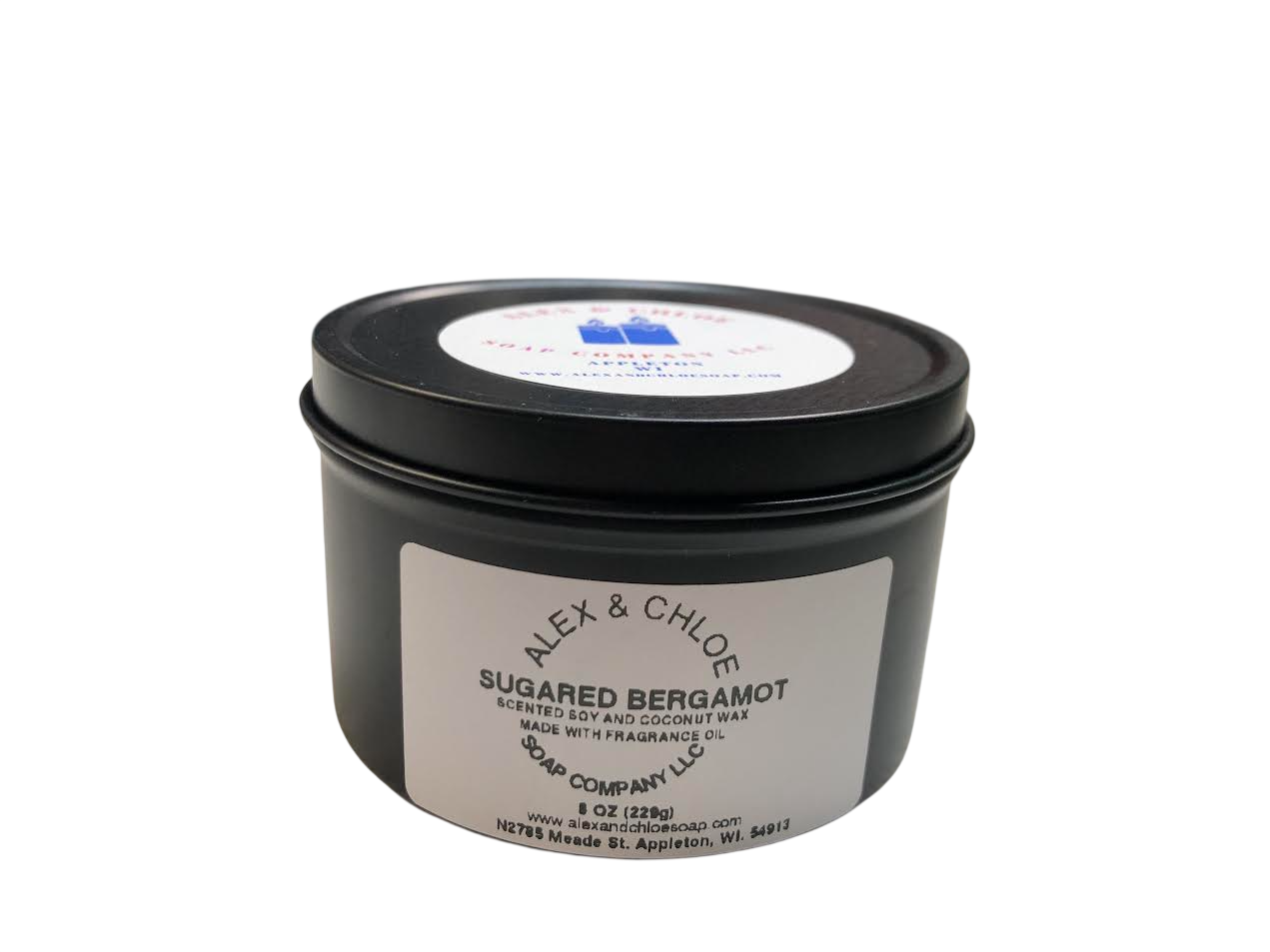 Sugared Bergamot 8 oz Candle Tin