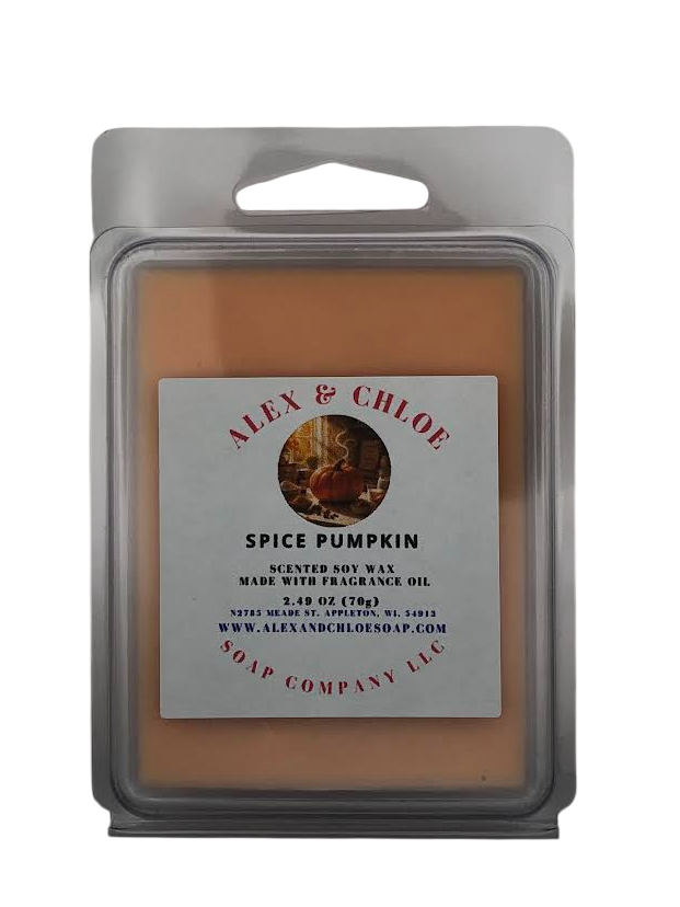 Spice Pumpkin Scented Soy Wax Melt Snap Bar – 2.49 oz | Handcrafted Soy Wax Melt