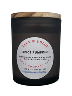 Spice Pumpkin Soy Wax Candle – 12 oz | Handcrafted Fall Scented Candle with Wooden Lid