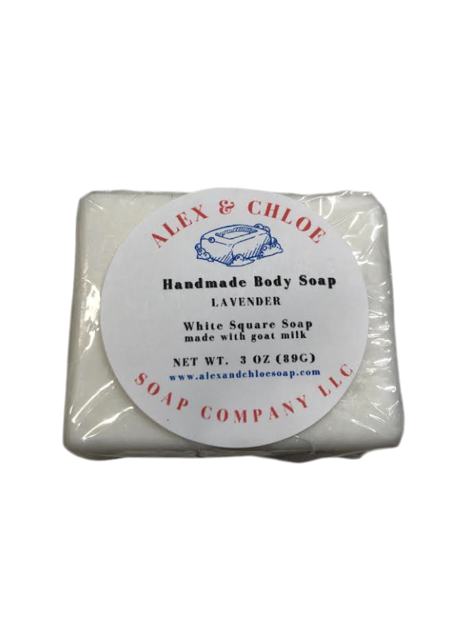 Lavender 2” White Square Soap
