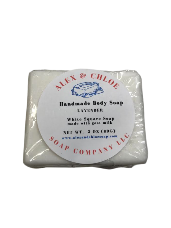 Lavender 2” White Square Soap