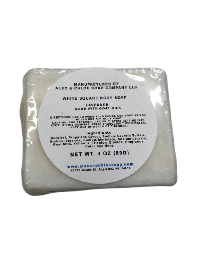 Lavender 2” White Square Soap