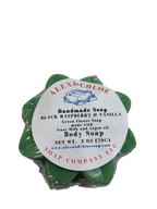 Black Raspberry & Vanilla 3” Round Flower Soap