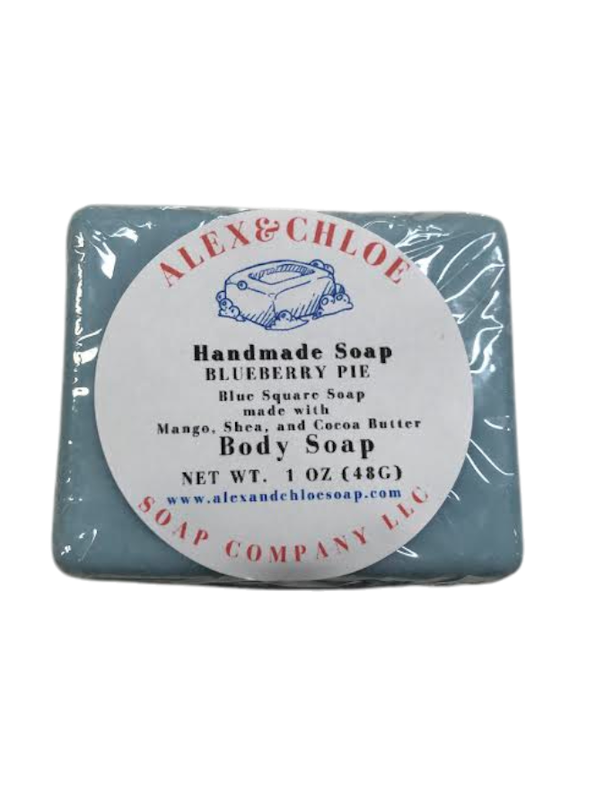 Blueberry 2” Blue Square Soap