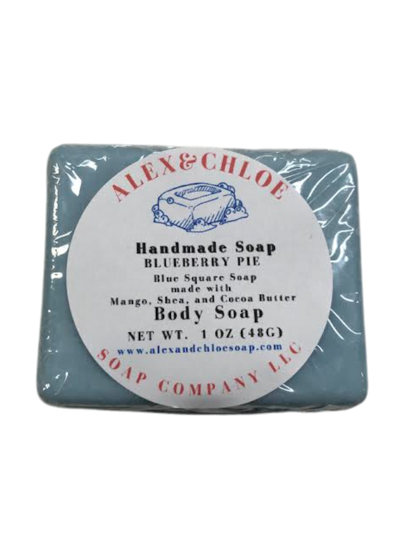 Blueberry 2” Blue Square Soap