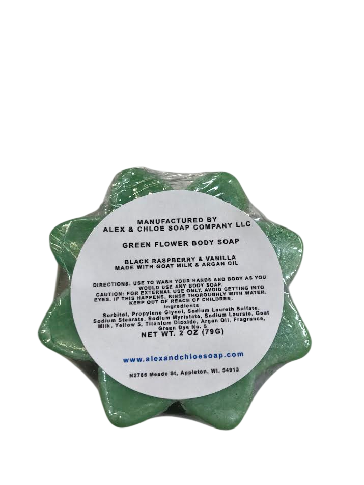 Black Raspberry & Vanilla 3” Round Flower Soap