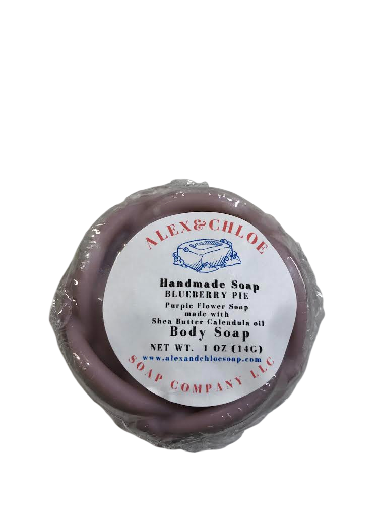 Blueberry Pie Purple 3” Round Flower Soap