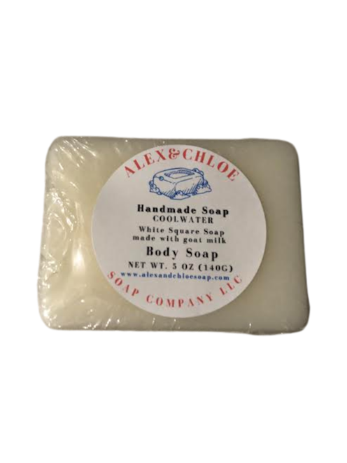 Cool Water 3” White Square Soap