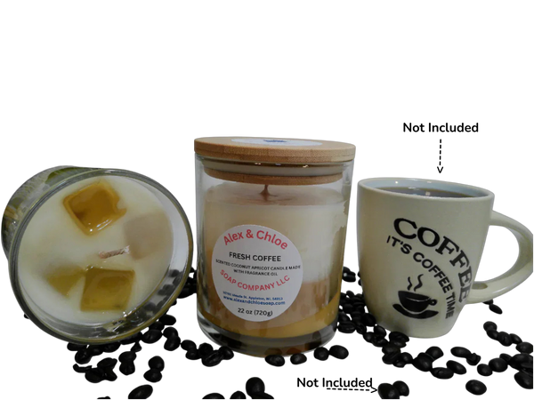 Fresh Coffee Cappuccino Brown 22 oz Candle