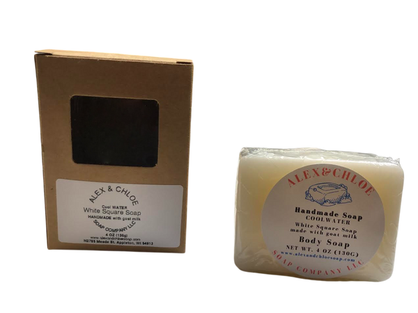 Cool Water 2” White Square Soap