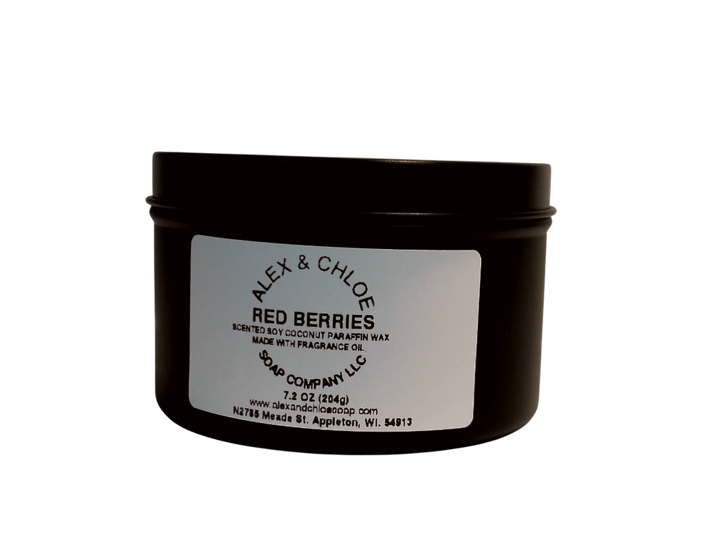 Red Berries 7 oz Candle Tin