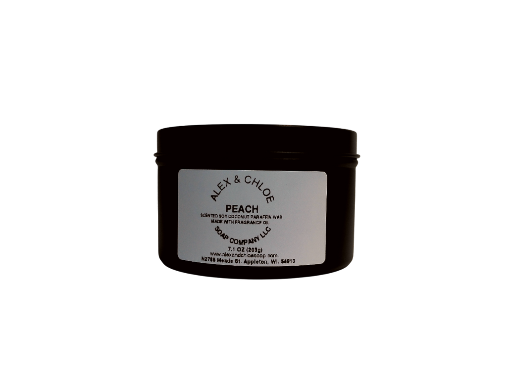 Peach 7 oz Candle Tin