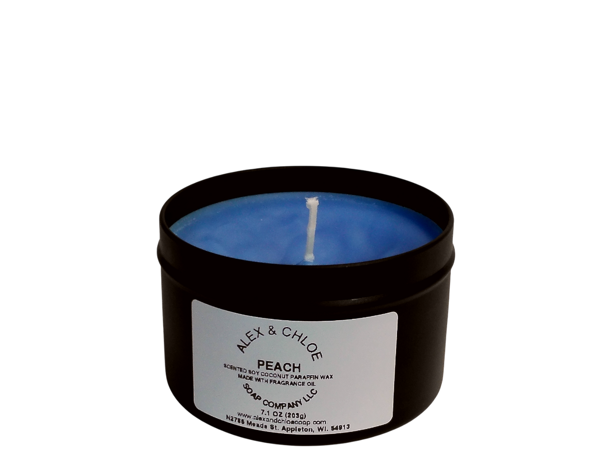 Peach 7 oz Candle Tin