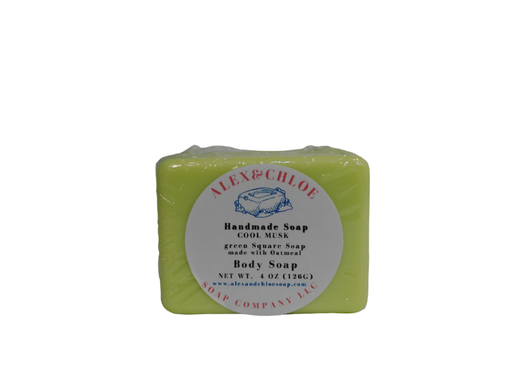 Cool Musk 2” Green Square Soap