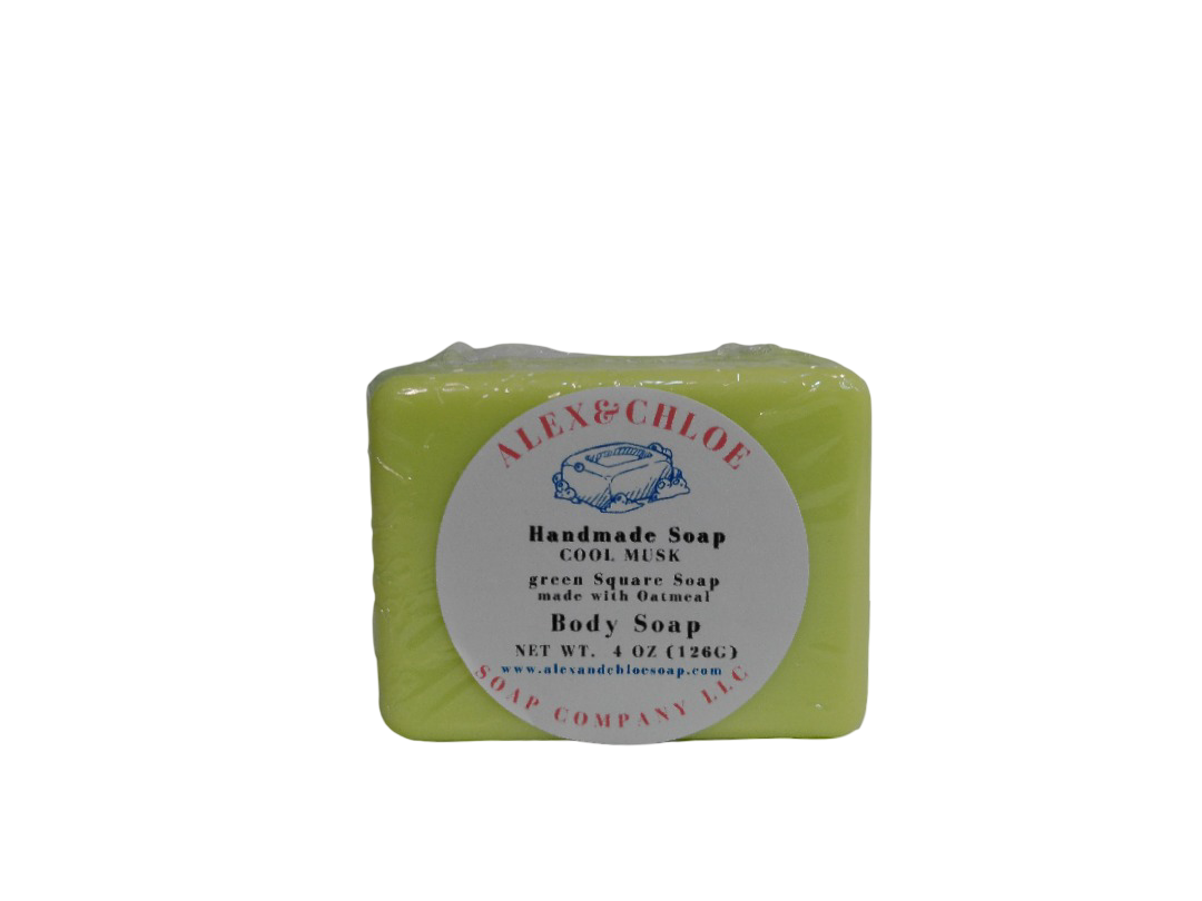 Cool Musk 2” Green Square Soap