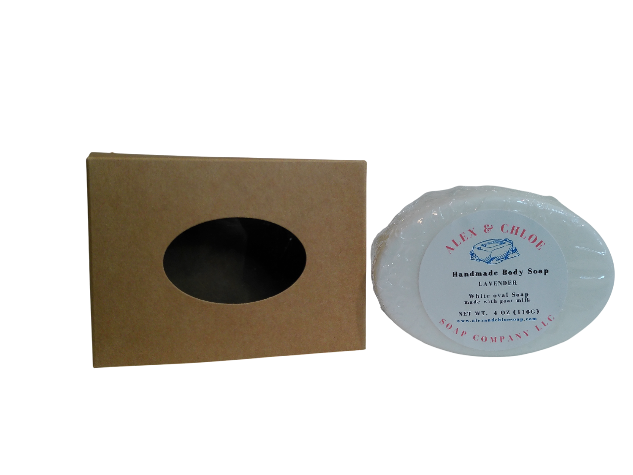 Lavender White 3” Oval Soap