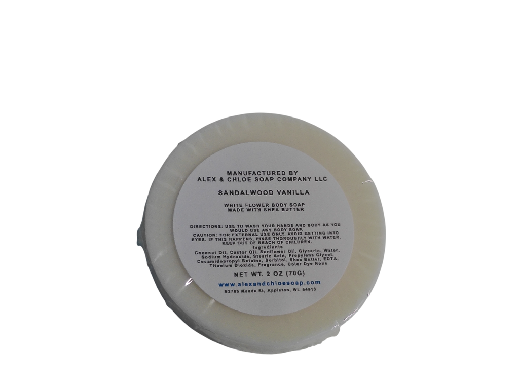 Sandalwood Vanilla 2” Round Flower Soap