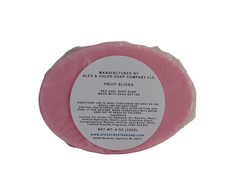 Fruit Slices Cherry 3” Oval Soap