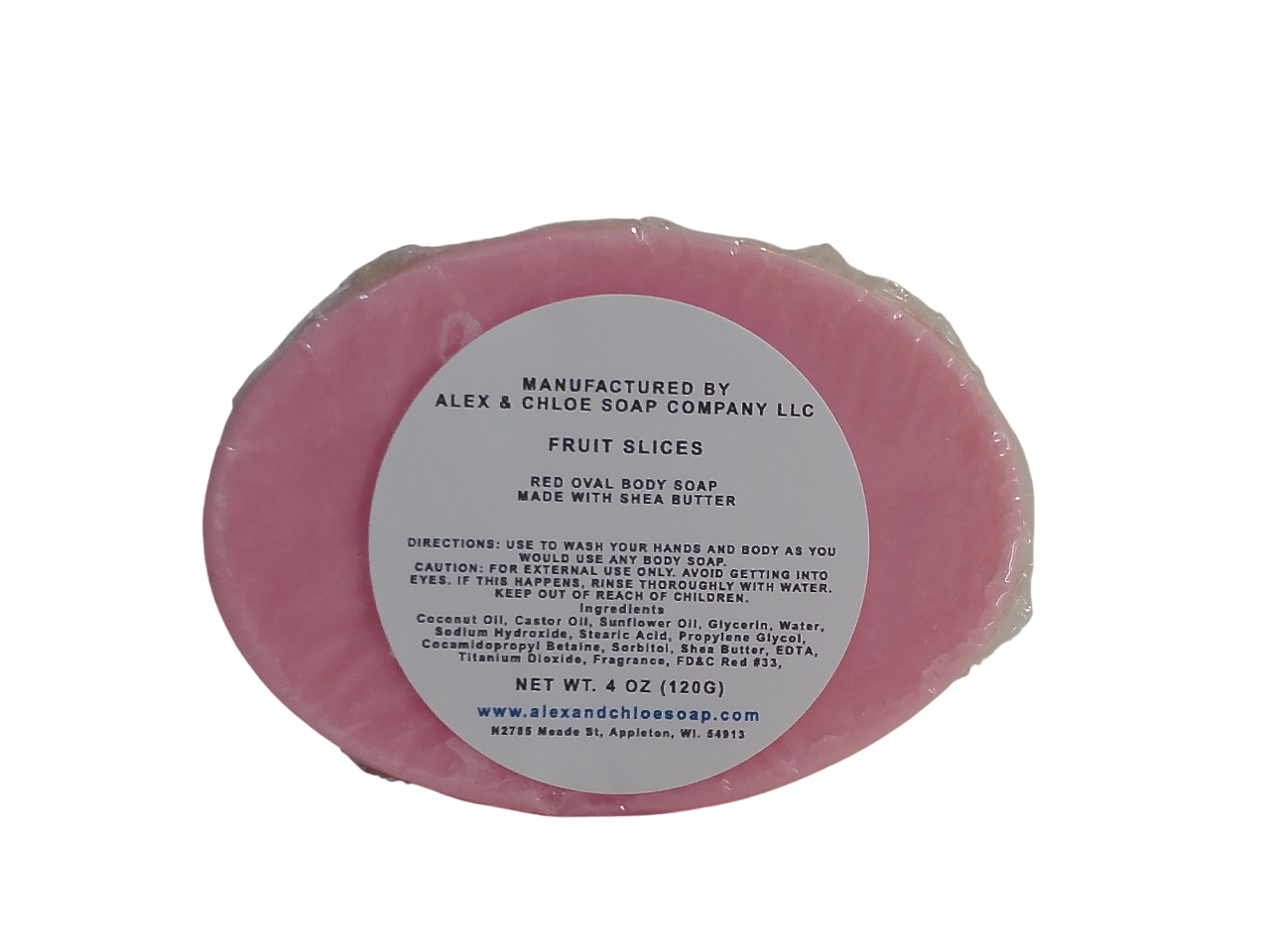 Fruit Slices Cherry 3” Oval Soap
