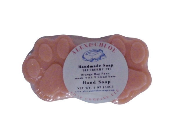 Blueberry Pie Orange Dog Paws Soap