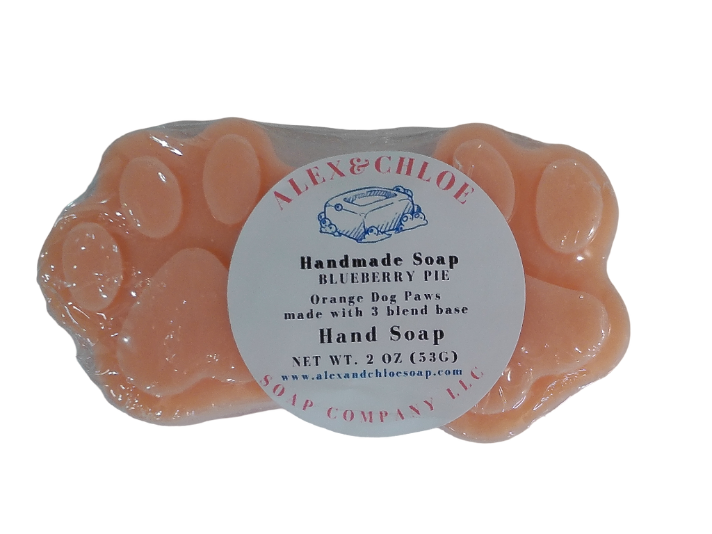 Blueberry Pie Orange Dog Paws Soap