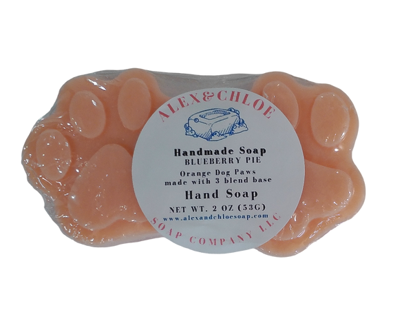 Blueberry Pie Orange Dog Paws Soap