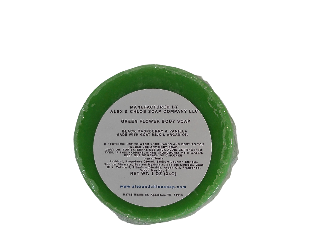 Black Raspberry & Vanilla 2” Round Flower Soap