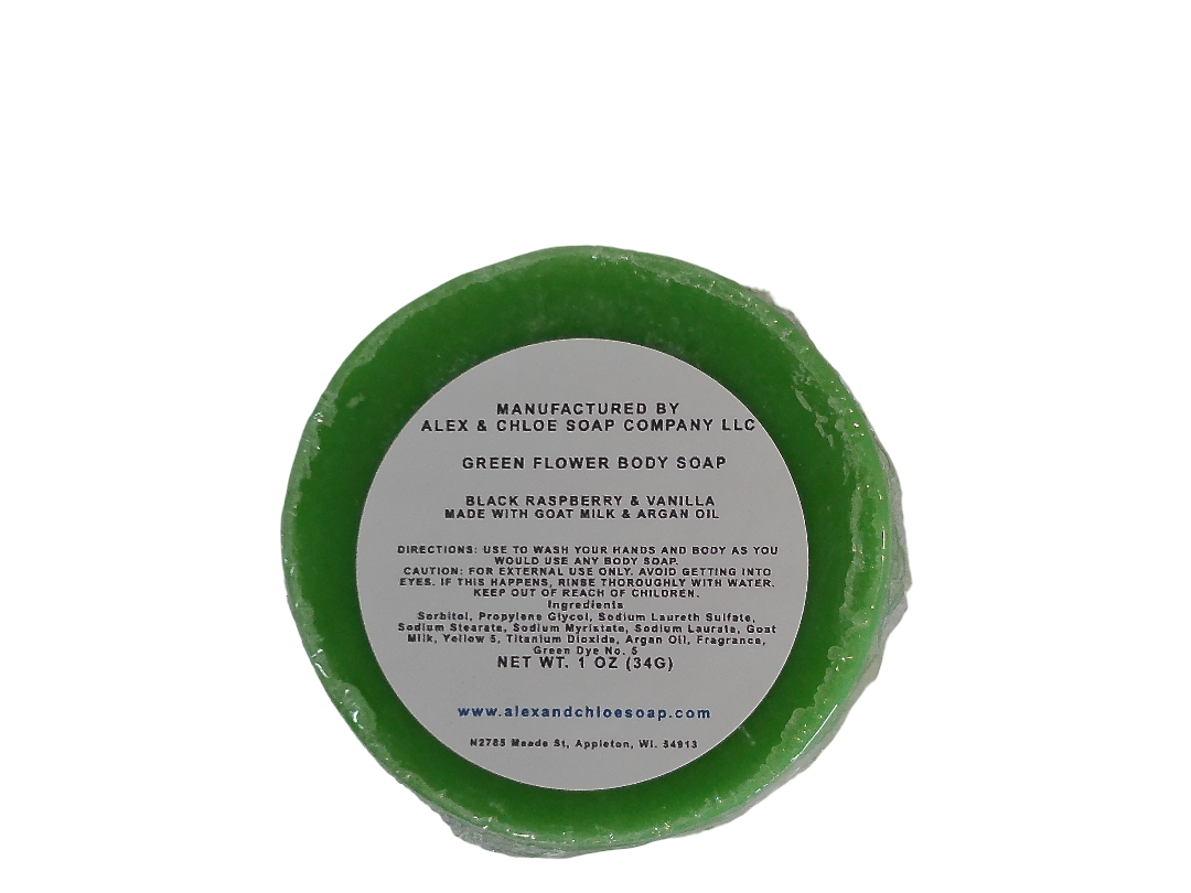 Black Raspberry & Vanilla 2” Round Flower Soap