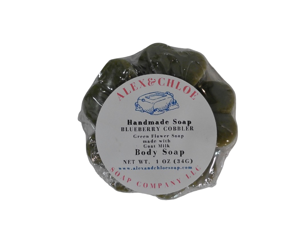 Blueberry Cobbler 3” Round Flower Soap