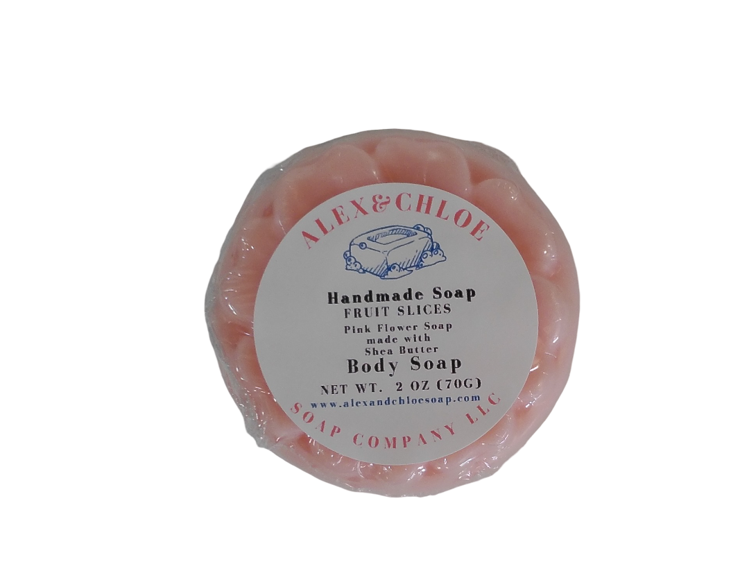 Fruit Slices 2” Round Flower Soap