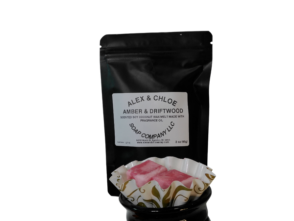 Amber & Driftwood Cubes Wax Melts 2oz Bag