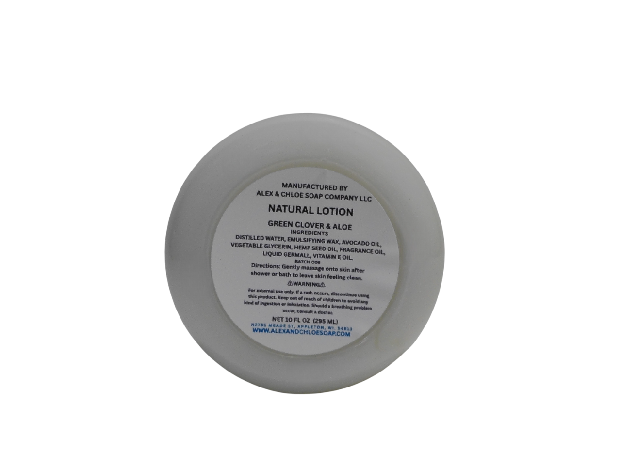 Green Clover & Aloe Natural Lotion White