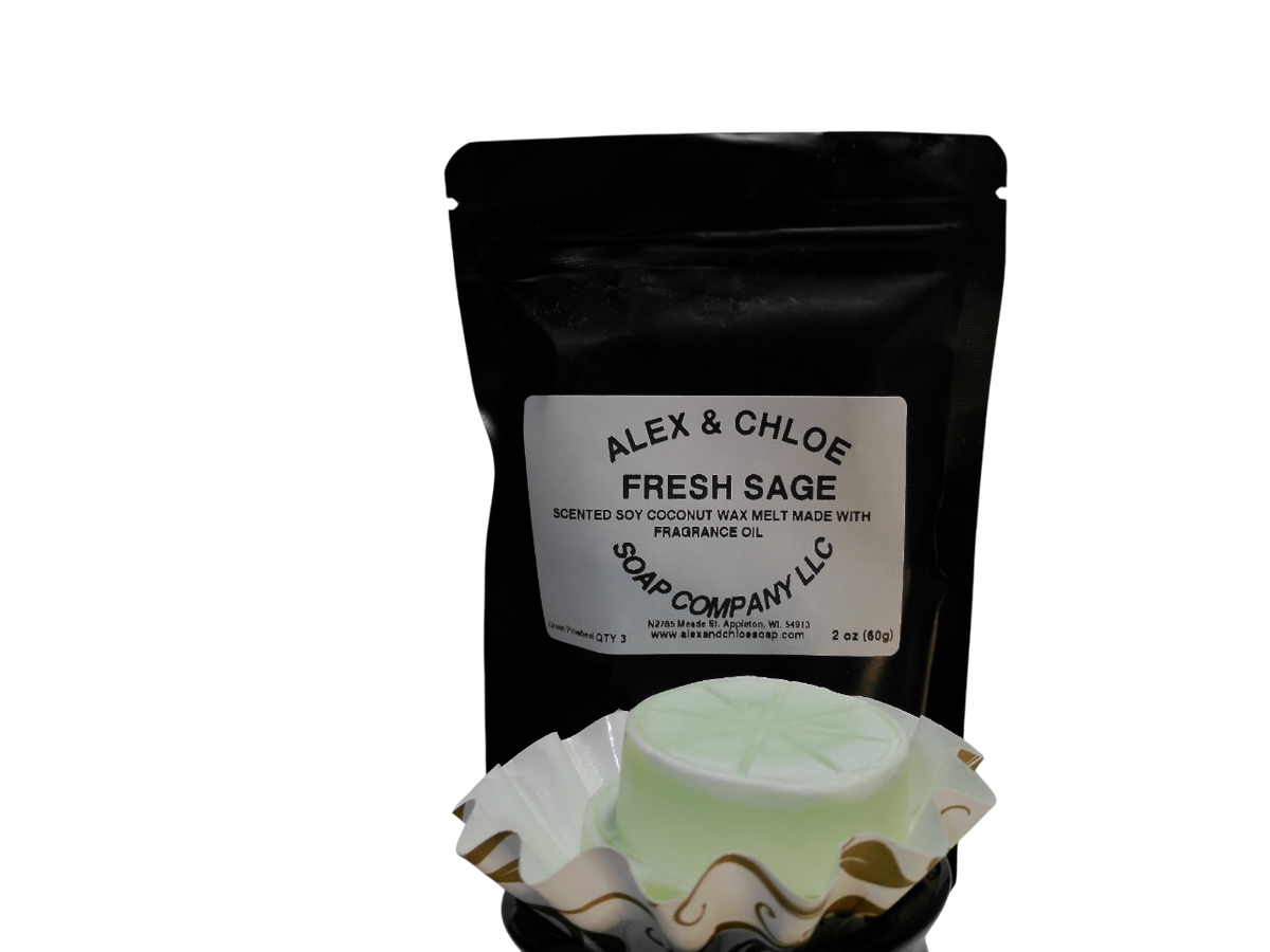 Fresh Sage Pinwheels Wax Melts 2oz Bag