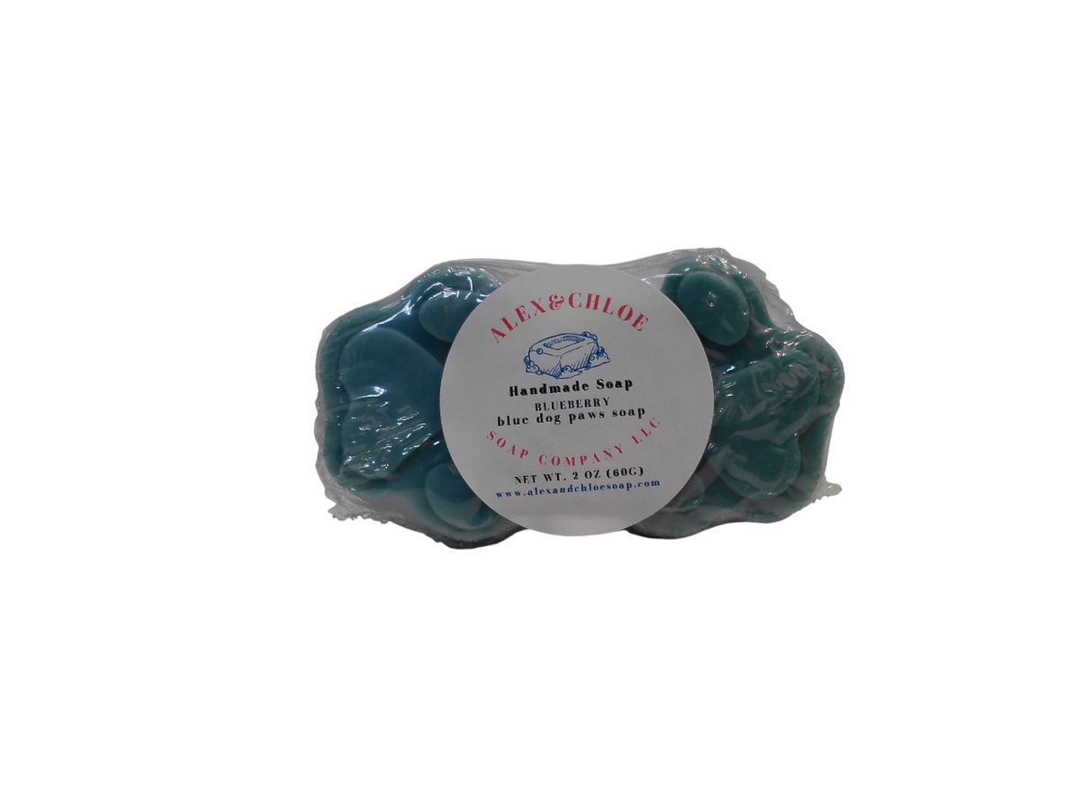 Blueberry Blue Dog Paws Soap