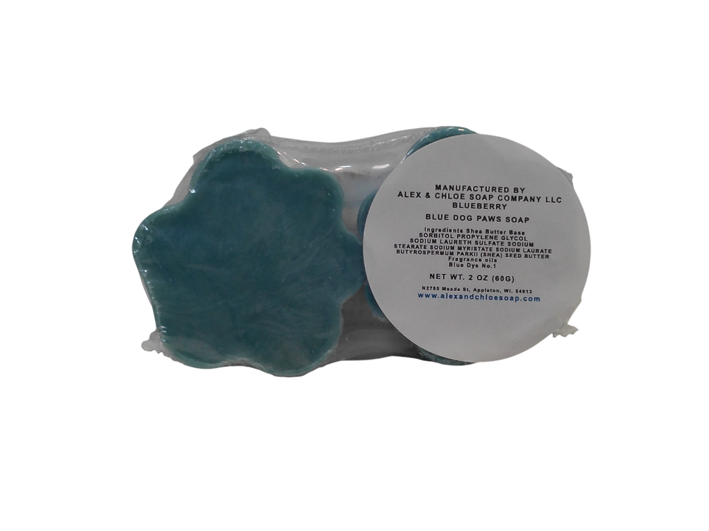 Blueberry Blue Dog Paws Soap