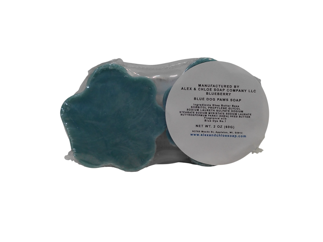 Blueberry Blue Dog Paws Soap