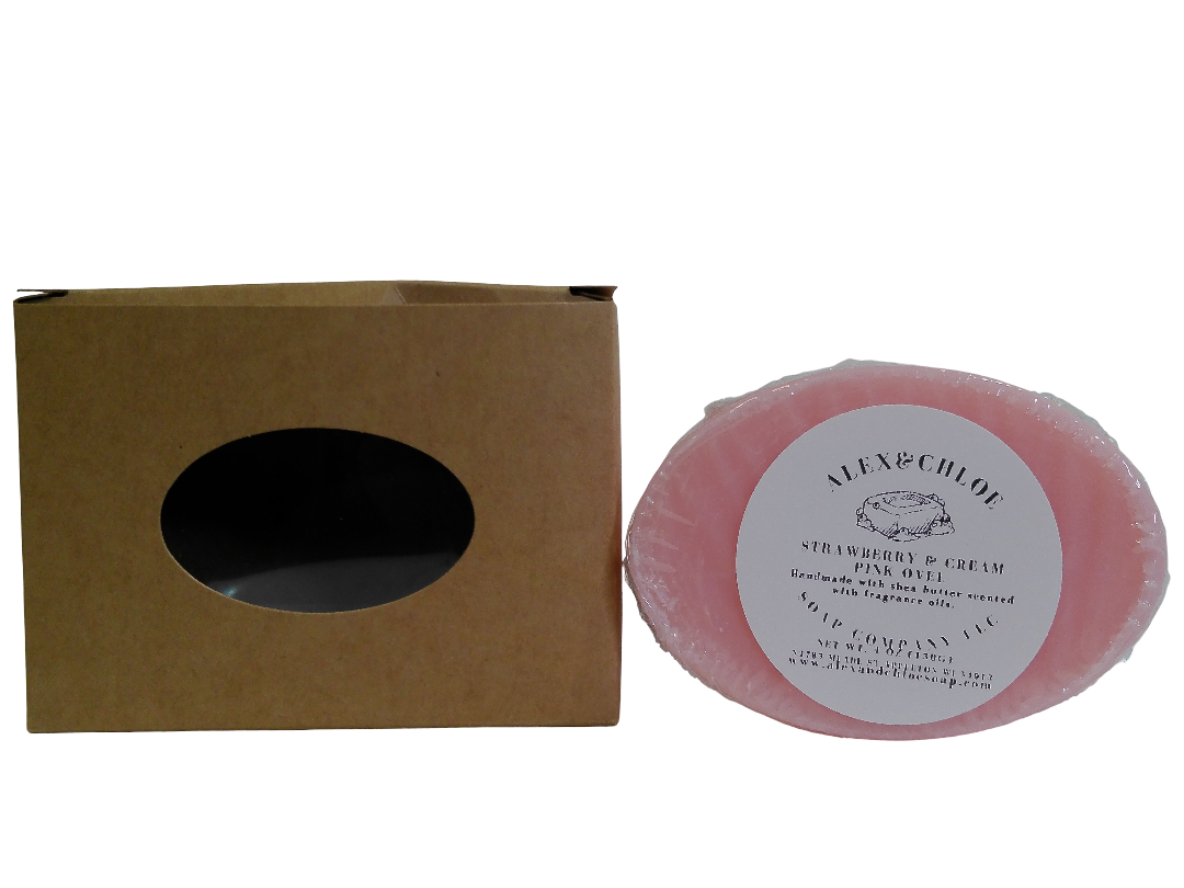 Strawberries & Cream 3” Oval Soap