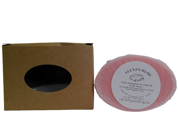 Strawberries & Cream 3” Oval Soap